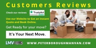 Driver from Peterborough removals was helpful, cheerful and courteous