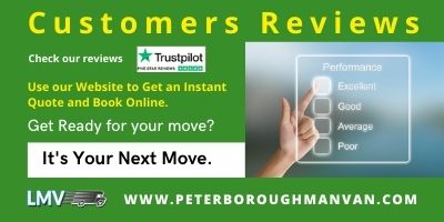 Driver from Peterborough removals was helpful, cheerful and courteous