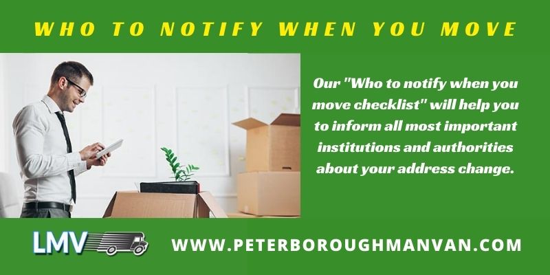 Who To Notify When You Move Checklist